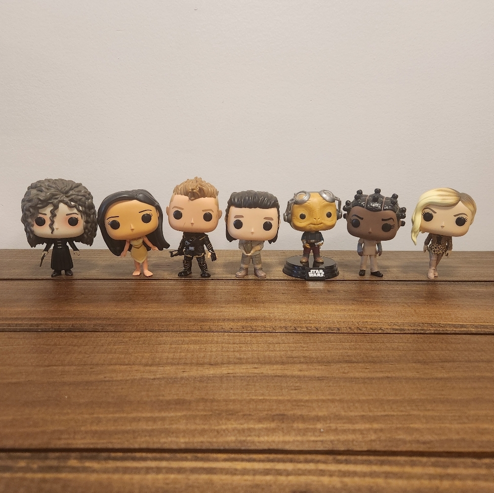 Funko Pop Lot, Loose Items. Bellatrix, Pocahontas, Hawkeye, Maz Kanata, Etc